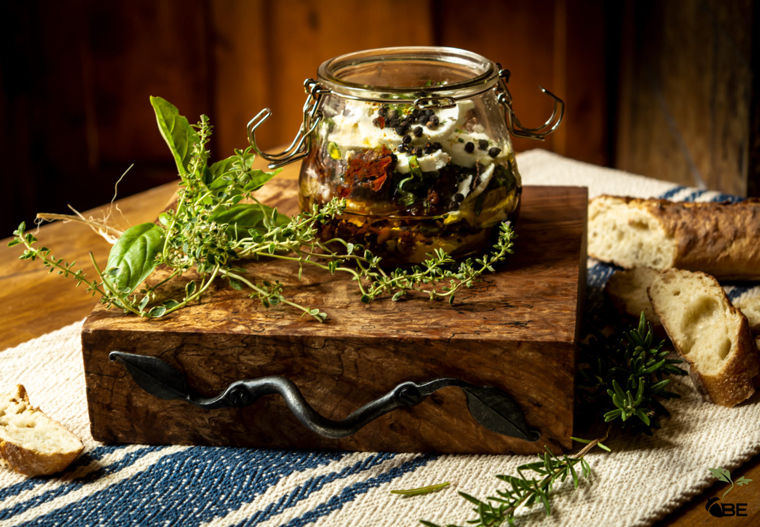 HerbMarinated Goat Cheese with Sundried Tomatoes & Tapenade Be the