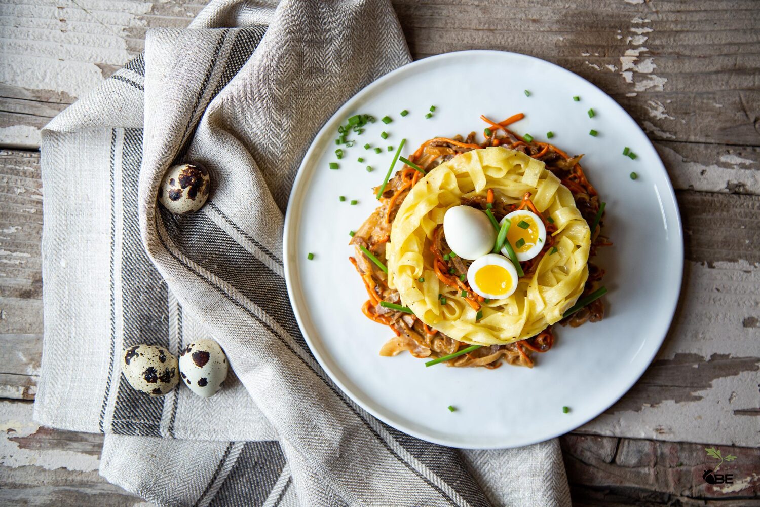 Quail Egg Fettuccini Nests Be the Beautiful Life